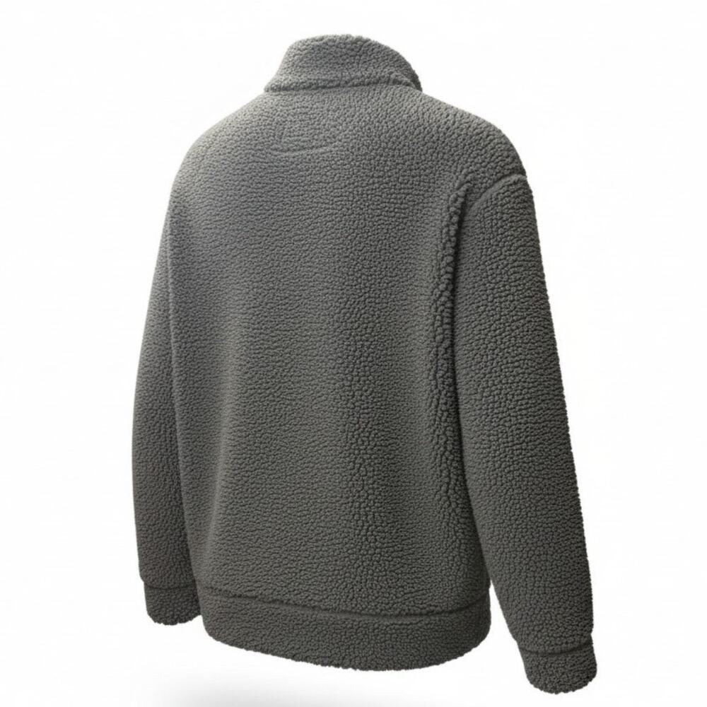 RedHead Sherpa Pullover Gray Snap Neck Cozy Outdoor Fleece Large - Picture 3 of 5